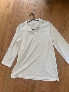 New Lands’ End Cotton White Top